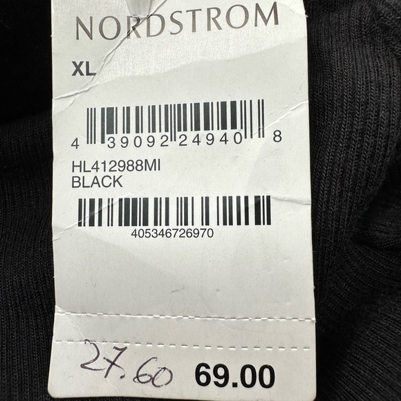 Nordstrom Chelsea 28 Black Soft Ribbed Sweater Knit Side Slit Midi Skirt Size XL - Picture 11 of 12